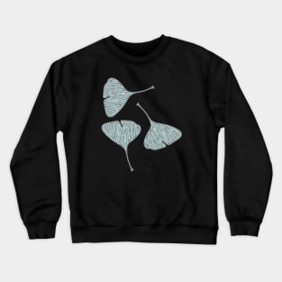 Ginkgo Grey on Seafoam Crewneck Sweatshirt